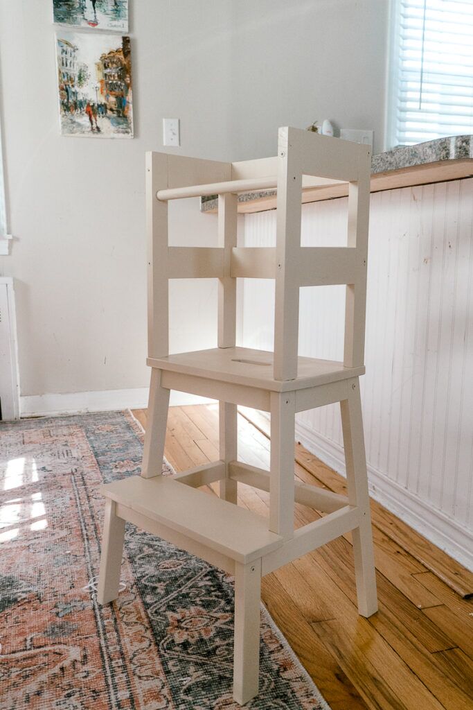DIY toddler learning tower kitchen stool. IKEA hack If Only April