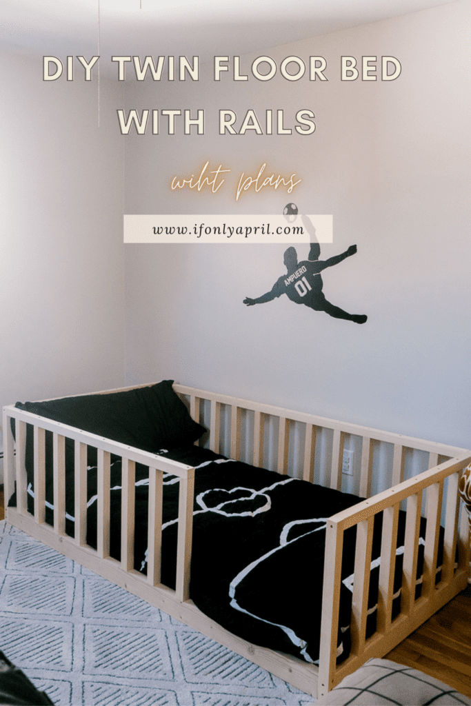 Twin floor bed with rails discount